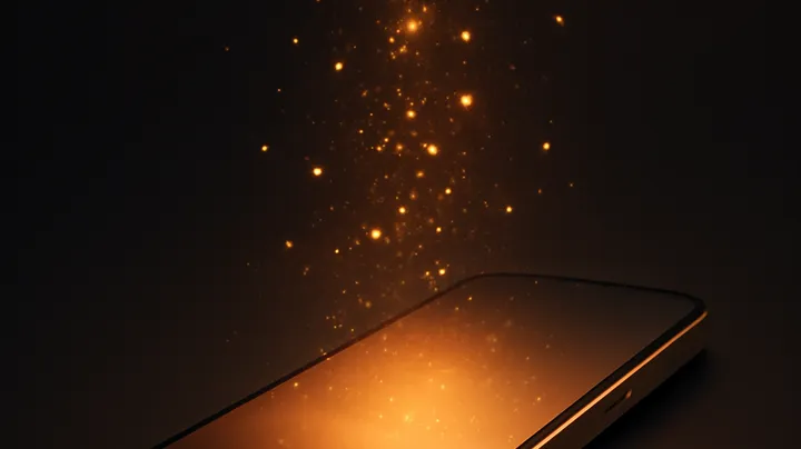 991JL COM Modern phone with glowing screen