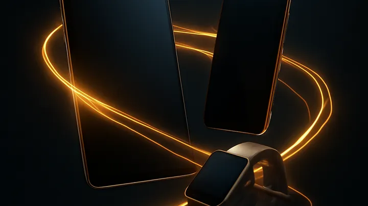 991JL COM Multiple devices floating in harmony